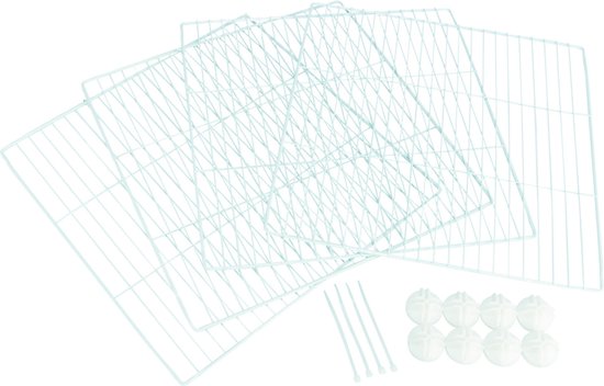 Trixie - Aanbouwelementen voor de Trixie Binnenren - Metaal - 35 × 35 cm - 4 stuks