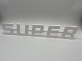 Scania "Super" Logo - Plexiglas Wit - 8mm