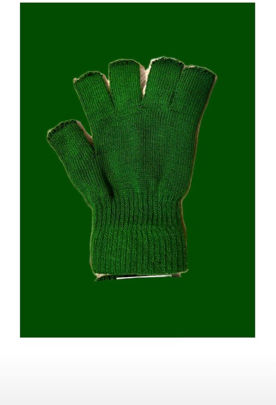Handschoenen zonder vingers groen