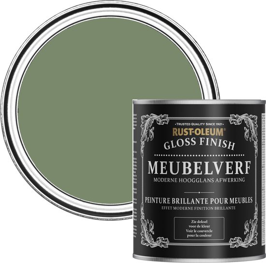 Foto: Rust oleum groen meubelverf hoogglans struikgewas 750ml