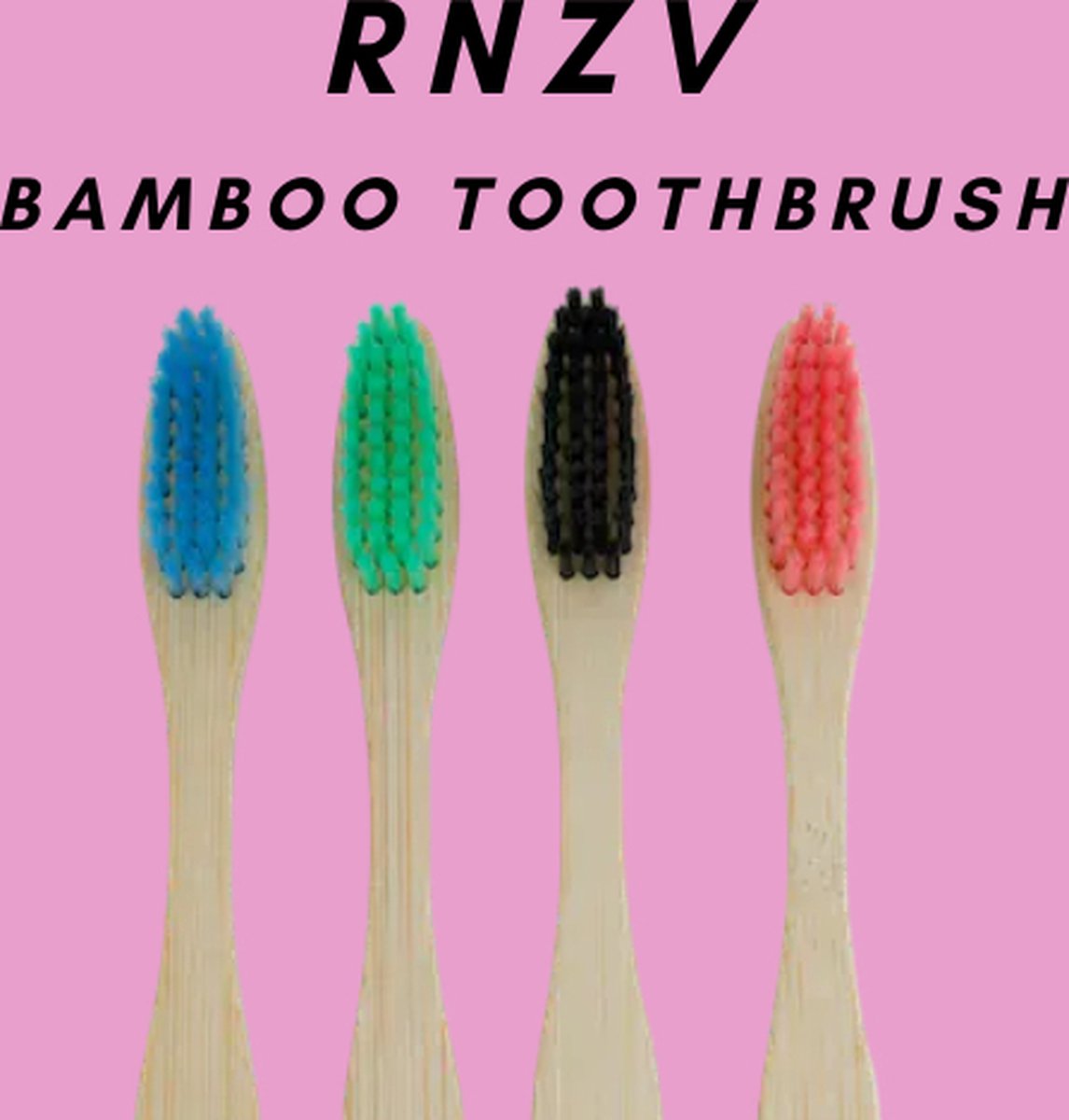 Tandenborstel - VEGAN - houten tandenborstel - milieuvriendelijk biologisch afbreekbare tandenborstel - roze