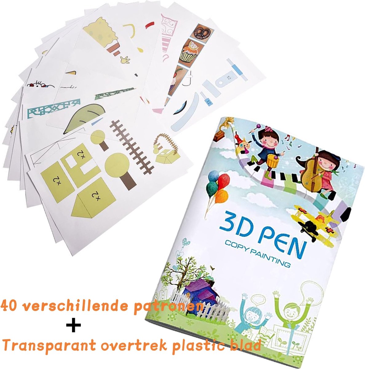 Rainbecom - 3D Pen Voorbeelden Boek - 40 Bladzijden