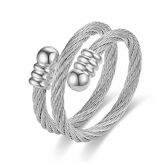 Kungu One size Luxe Chain Ring - Heren - Ringen - Mannen - Vrouwen - Cadeautjes - Titanium staal - stainless steel
