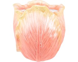 Keramiek Bloempot voor Binnen – Oranje – Rustieke Pot – 12x8x15 cm – Keramiek