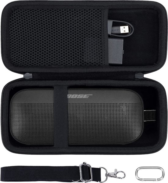 Harde tas voor Bose SoundLink Flex draagbare bluetooth-luidspreker case etui draagtas (zwart)