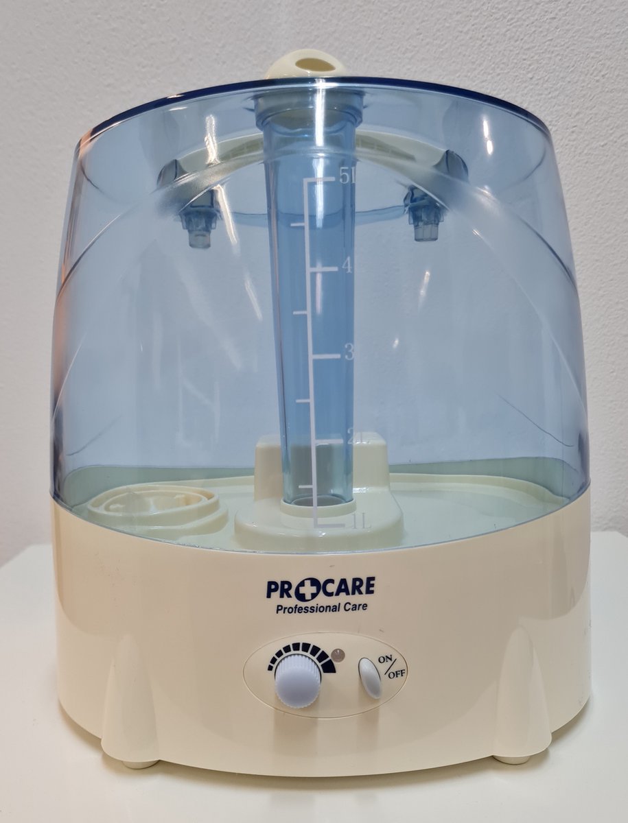 Procare luchtbevochtiger - 5 liter - instelbare vocht verneveling - bewezen toepassing bij ademhalings problemen