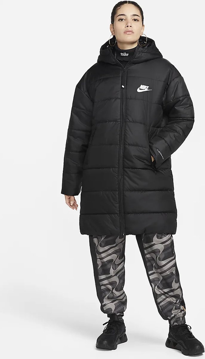 Nike W NSW SYN TF RPL HD PARKA Dames Sportjas Zwart