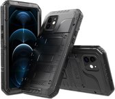 Cadorabo Hoesje geschikt voor iPhone 12 / iPhone 12 Pro in ZWART - Robuuste 360° all-round bescherming met displaybescherming - Schokbestendige Outdoor Heavy Duty beschermhoes