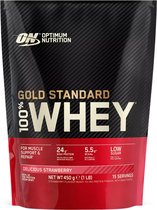 Optimum Nutrition Gold Standard 100% Whey Protein - Delicious Strawberry - Proteine Poeder - Eiwitshake - 465 gram (15 servings)