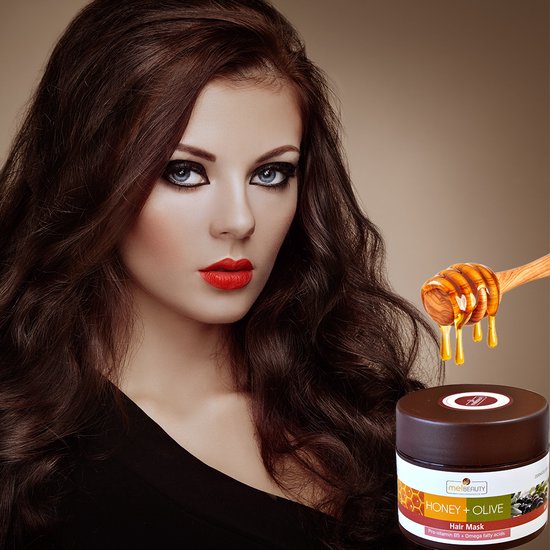 MelBeauty Masque Cheveux Miel & Olive 200ml | Masque Capillaire Tous Types  de Cheveux | bol