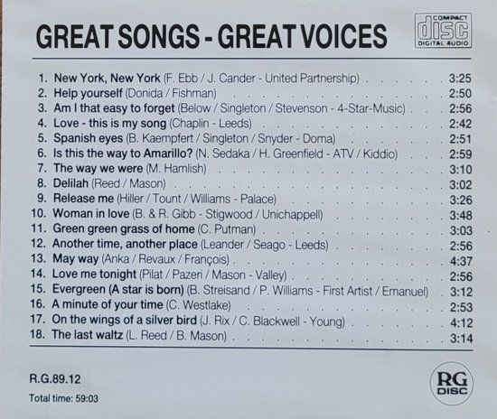 Great Songs - Great Voices