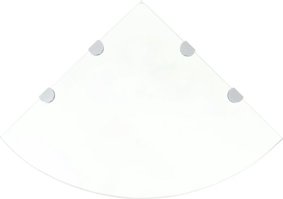 Lot De 2 étagères Murales En Verre Avec Supports Chromés - 600x150 Mm (61x15,2 Cm) - Rangement Moderne Pour Salle De Bain, Chambre, Cuisine, Bureau