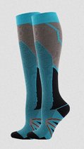 bas / chaussettes de compression sport noir avec accent bleu