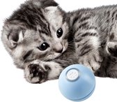 MyBuddy® Kattenbal  - Interactieve Zelf Rollende Bal - Kattenspeeltjes -  Bal voor Katten - LED lights - Speelgoed - USB - Blauw