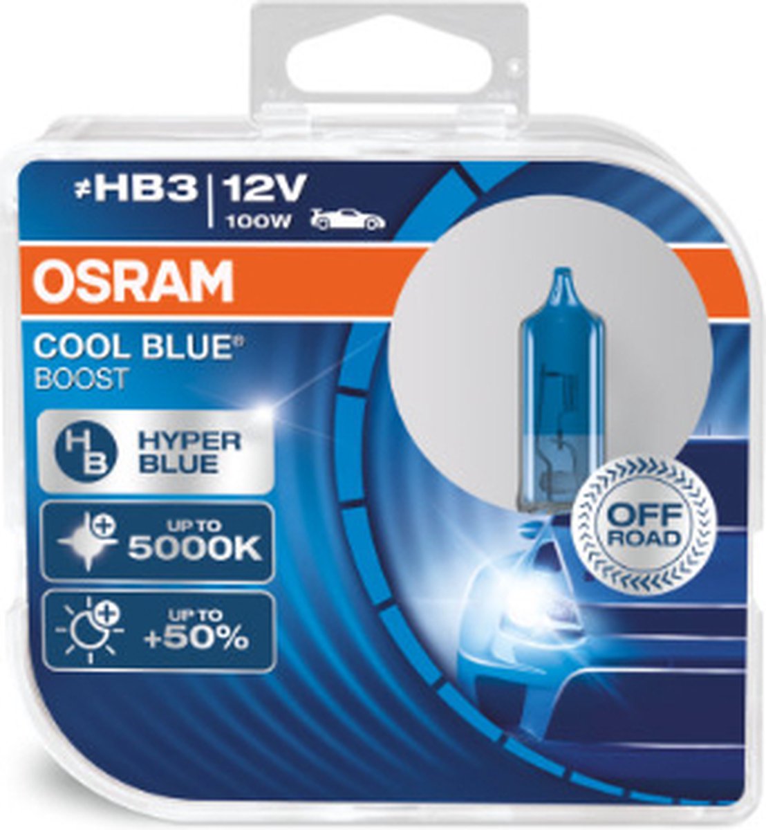 2 stuks Osram Cool Blue Intense Boost HB3 Lampen 50% meer licht - 5000K Xenon Look A Like Lampen