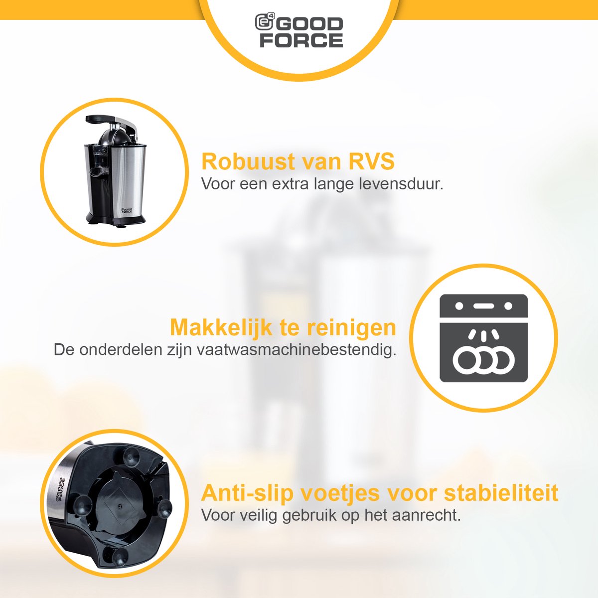 GoodForce Citruspers - Elektrische Sinaasappelpers thumbnail 6