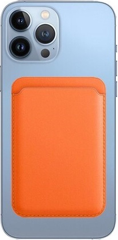 Porte-carte magnétique adapté à Magsafe | Portefeuille Magsafe | Porte-cartes Adapté aux séries iPhone 12/13/14/15 - Oranje