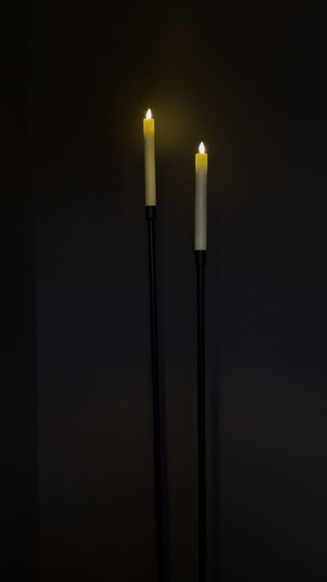 Bougie LED avec flamme mobile - Ivoire - Ivoire - Extérieur - Plein air -  Bougie