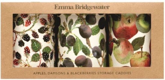 Foto: Emma bridgewater set van 3 bewaarbussen fruits bewaarblik fruit blik 10 5 x 14 5 cm