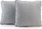 kussen de canapé moderne 40x40 avec housse en coton OEKO-TEX doux - Coussin décoratif confortable avec rembourrage de kussen moyennement dur - Perfect comme coussin de dossier décoratif - Coussin de canapé Premium de gamme de DYNMC YOU - Grijs