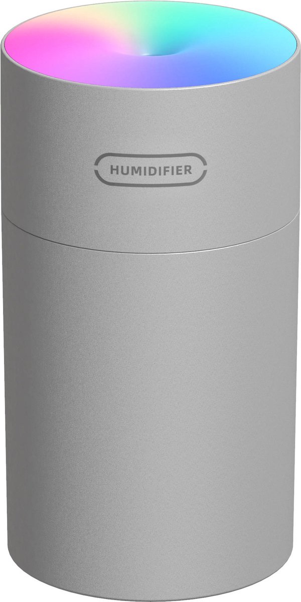 Costor - Aroma Diffuser - Aromatherapie - Geur Verdamper - Luchtbevochtiger Met RGB - Vernevelaar - Humidifier - Etherische Olie - Grijs