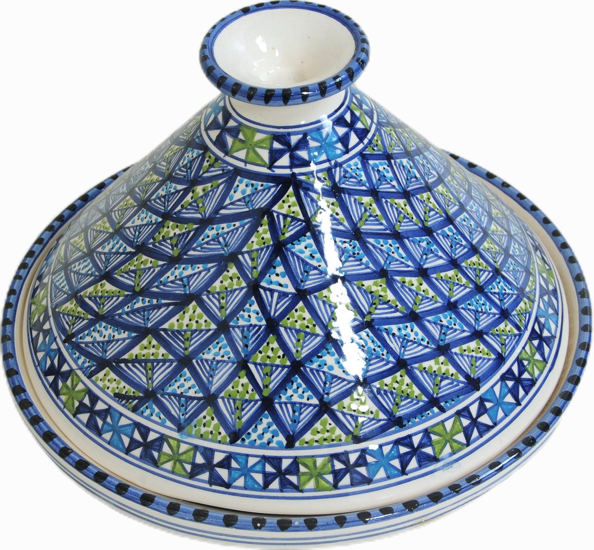 Aardewerk tajine serveerschaal / kom / schaal met deksel ø 27 cm