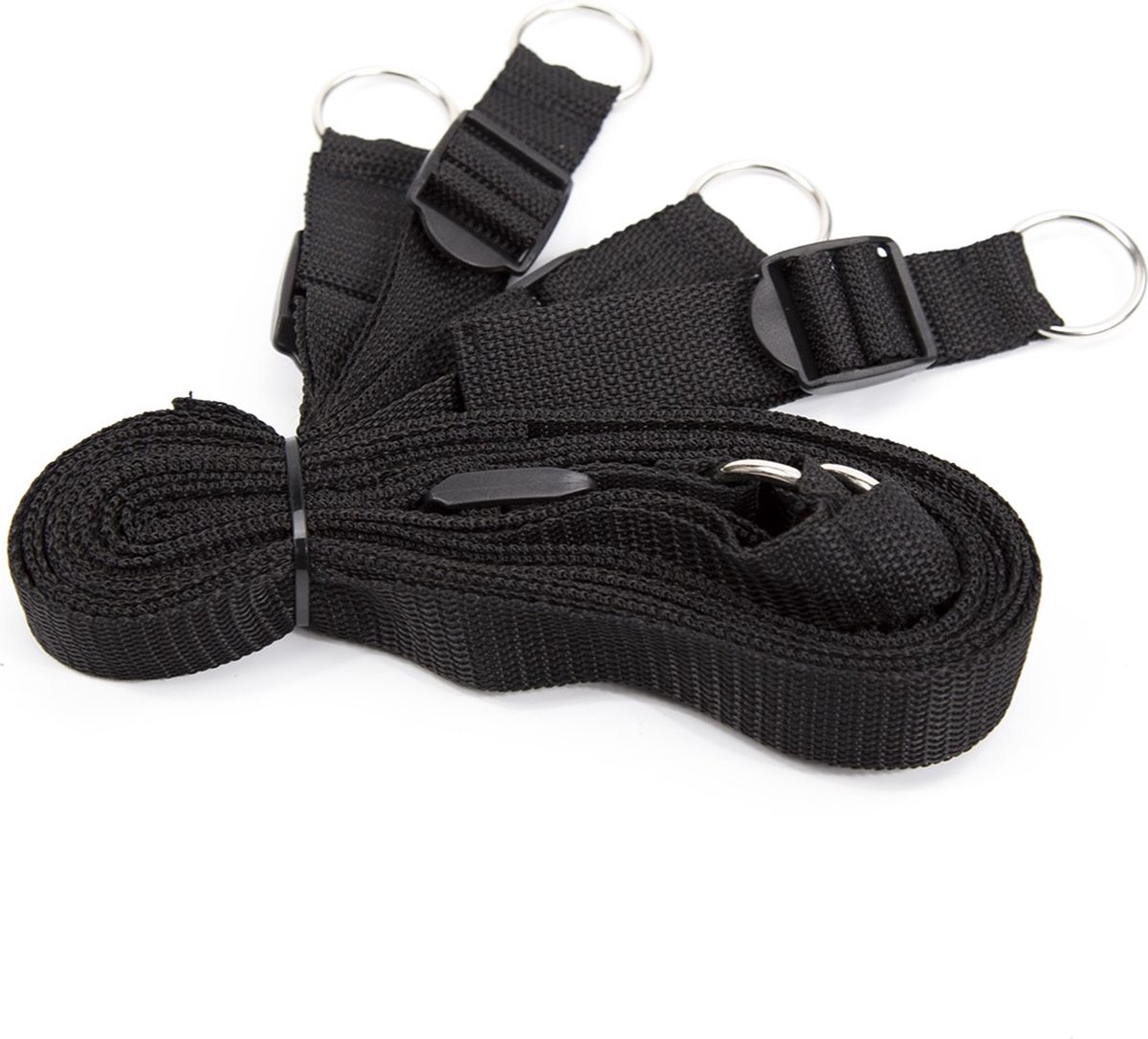 Banoch | Bondageset voor onder bed | stevige zachte neopreen boeien | makkelijk verstelbaar | zwart — afbeelding 10