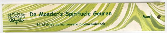De Moeder’s Spirituele Geuren Wierook Munt – 24 lange wierook stokjes – 100% Natuurlijke Wierook