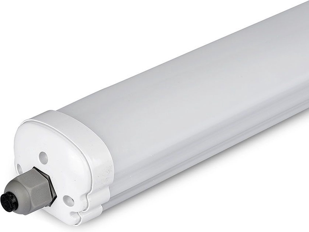 HOFTRONIC Set van 12 LED TL armaturen rechthoekig – 36W 4320 lumen – Koppelbaar – 6400K daglicht wit – IP65 waterdicht – ABS en polycarbonaat – Niet dimbaar