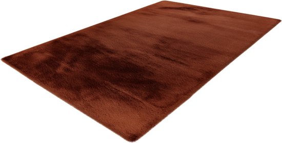 Lalee Heaven - Vloerkleed - Tapijt – Karpet - Hoogpolig - Superzacht - Fluffy - Shiny- Silk look- rabbit- 80x150 cm terra