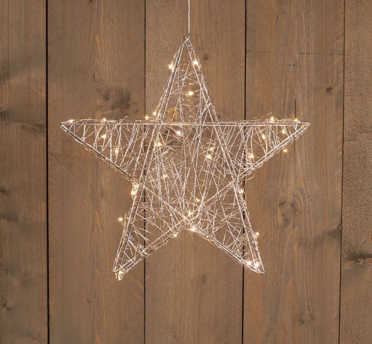 Batterijverlichting metalen ster 40 cm warm wit Anna's Collection