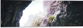 WallClassics - Dibond - Mist op de Berg - 90x30 cm Foto op Aluminium (Wanddecoratie van metaal)