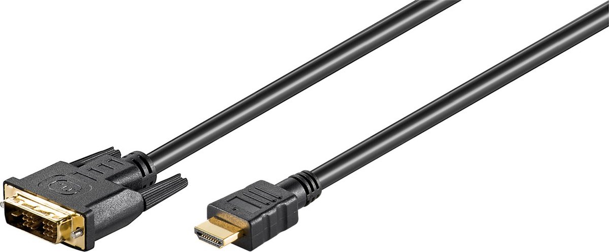 Goobay Premium DVI-D Single Link - HDMI kabel / zwart - 1 meter