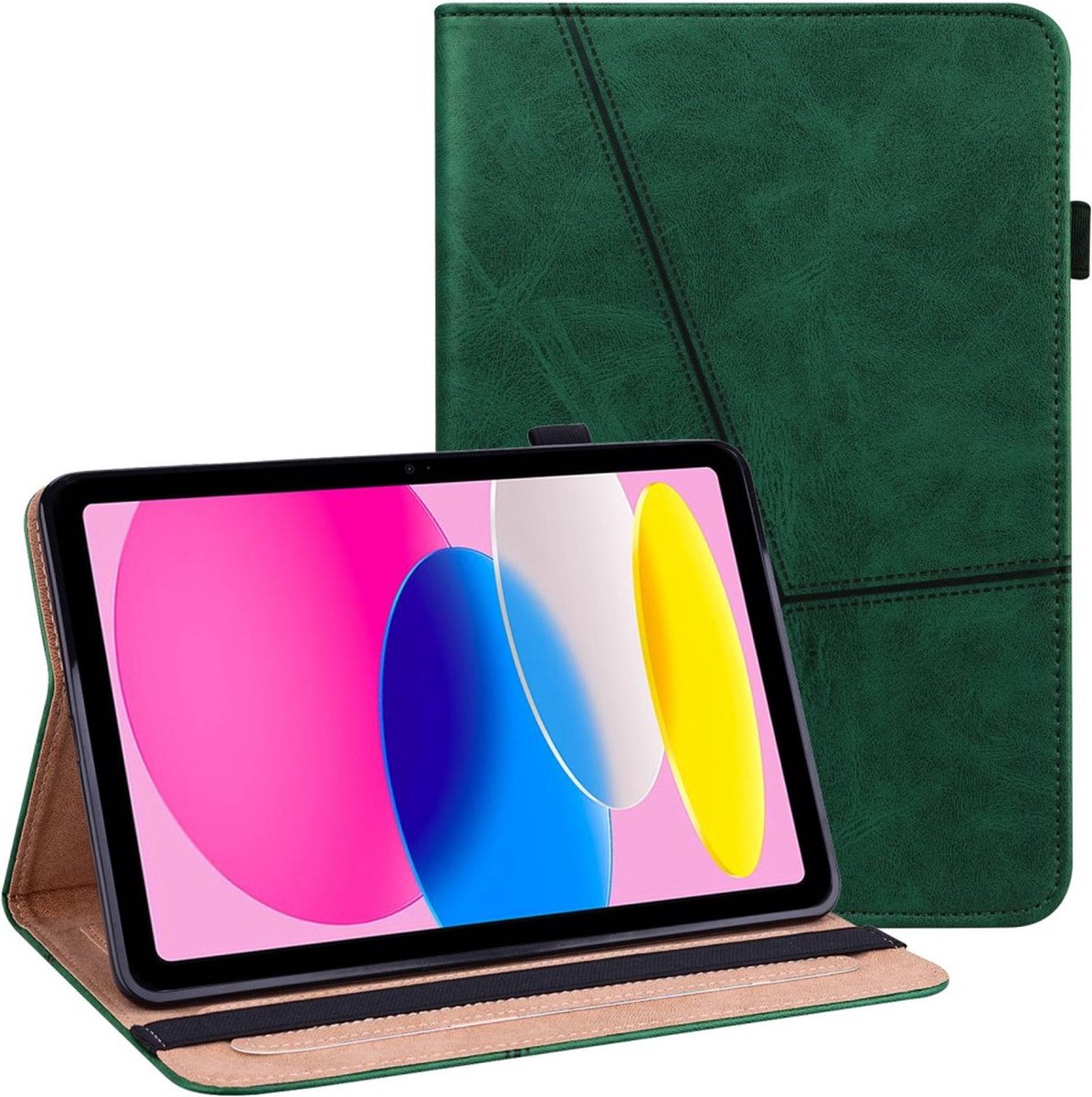 Cazy Geschikt voor Apple iPad 2022 Business Folio Case Tablethoes – Groen