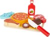 Afbeelding van het spelletje Mini Matters Houten Etenswaren Set - Pizza - Speelgoed - Hout - Spelen - Spel - Kinderen - Kind - Kids - Gezond - Educatief - 18+ mnd - 8 stuks - Voeding