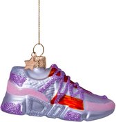 Ornament glass pink/red sneaker H6cm