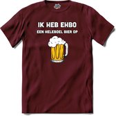 Ik heb EHBO - Bier kleding cadeau - bierpakket kado idee - grappige bierglazen drank feest teksten en zinnen - T-Shirt - Heren - Burgundy - Maat XL