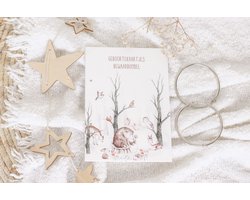 Bewaarbundel Bosdieren geboortekaartjes - geboortekaarten bewaren - babykaartjes kraamcadeau