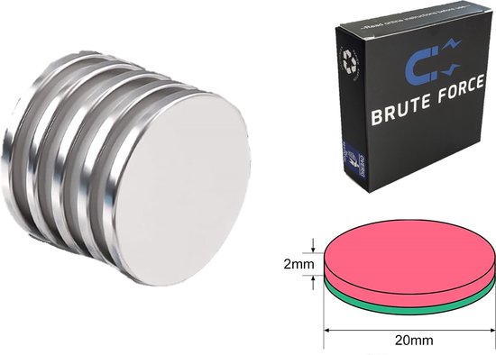 Sterke Zelfklevende Neodymium Magneten - 30x10x1mm, 20