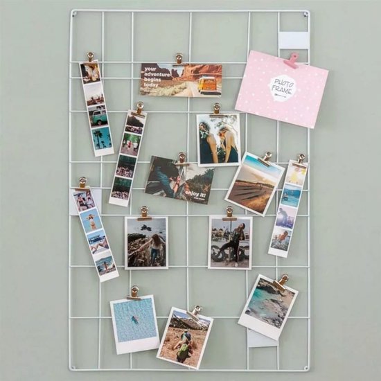 Foto Rekje Wandrooster - Wit - 75 cm - Hejpix - +5 Clips - Foto Rooster ...
