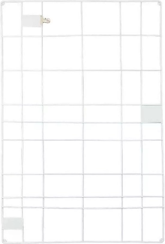 Wandrooster - Wit - 75 cm - Hejpix - +5 Clips - Foto Rooster - Wanddecoratie - Wandplaat - Foto's ophangen - Wandrek - Foto Rek