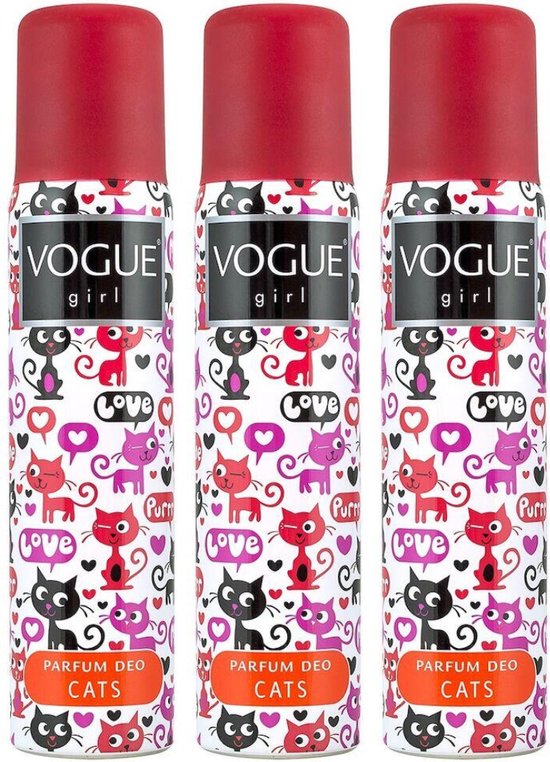 Vogue Girl Cats Parfum Deo Spray Bundel 3 x 100 ml