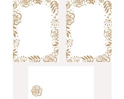 briefpapier en enveloppen Bloemen Goud A4