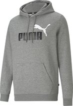 PUMA ESS+ 2 Col Big Logo Hoodie FL Heren Trui - Grijs - Maat XXL