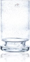 Glazen vaas conisch transparant 15 x 25 cm - Transparante vazen van glas