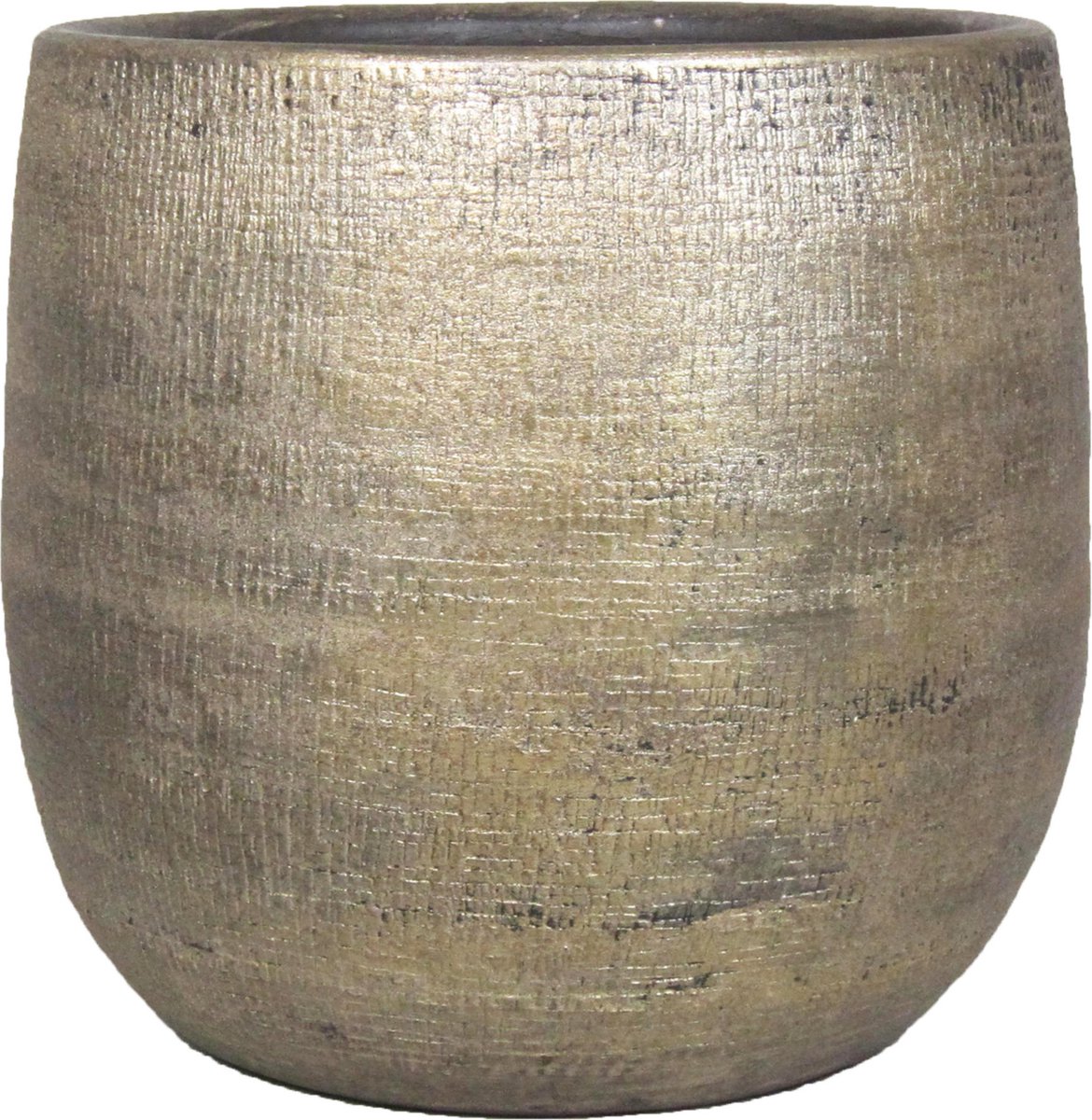 Floran Plantenpot Mira - goudkleurig - keramiek - D29 x H27 cm - bloempot