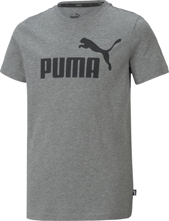 B Tee - 140 - T-shirt Maat PUMA bol Logo | Grijs ESS Jongens