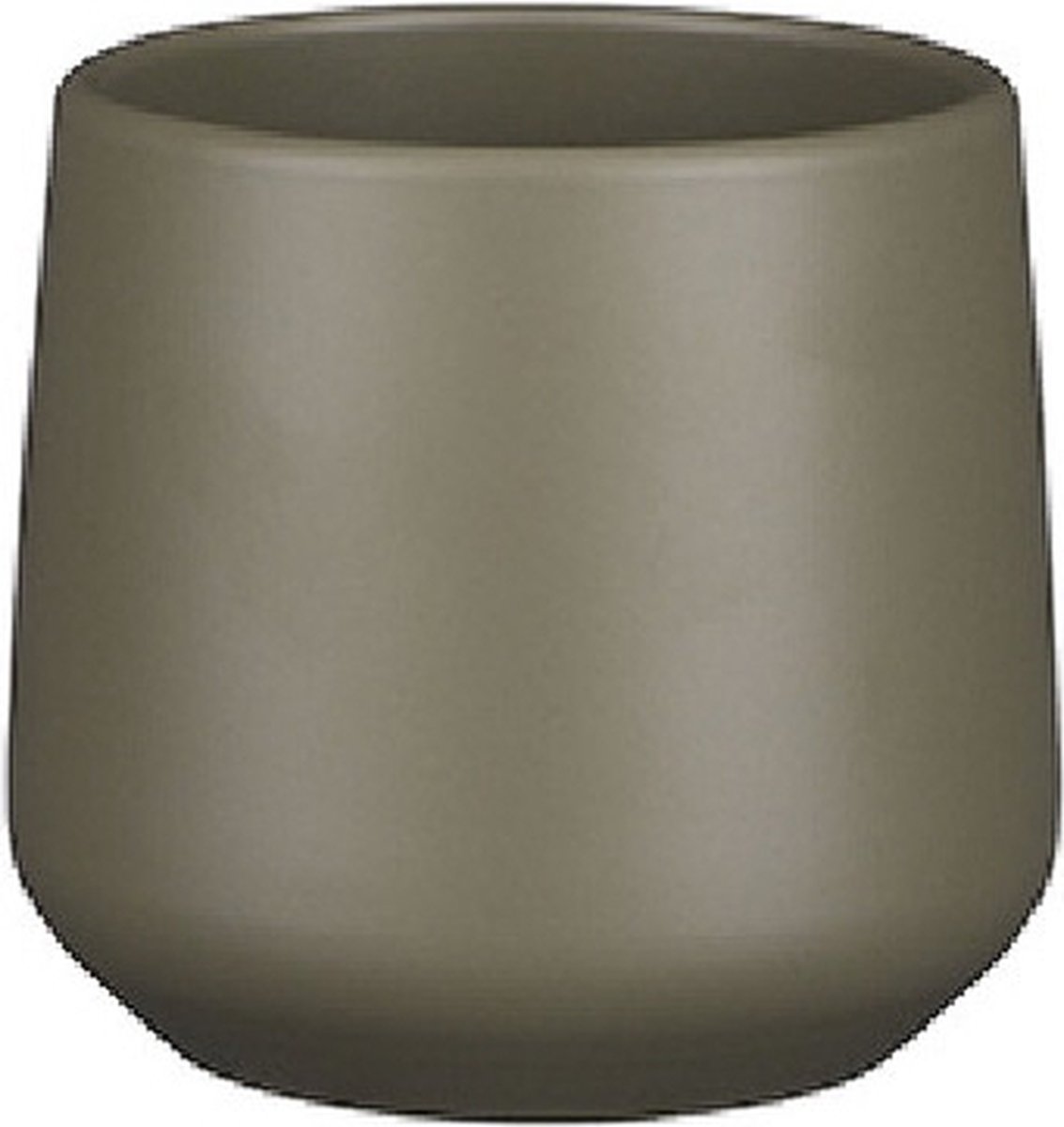 Mica Decorations Bloempot/plantenpot - mat taupe - H13.5 x D14 cm - keramiek - voor kamerplant