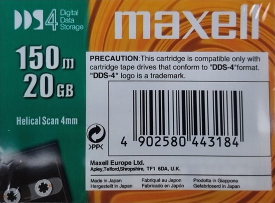 MAXELL HS-4/90S Helical- Scan 4mm Data Tape Cartridges Digital