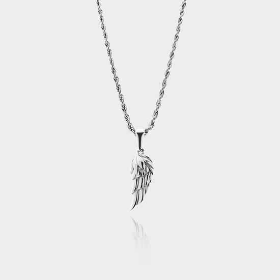 Vleugel Hanger Ketting - Zilveren Wing Pendant Ketting - 50 cm lang - Ketting Heren met Hanger - Griekse Mythen - Olympus Jewelry